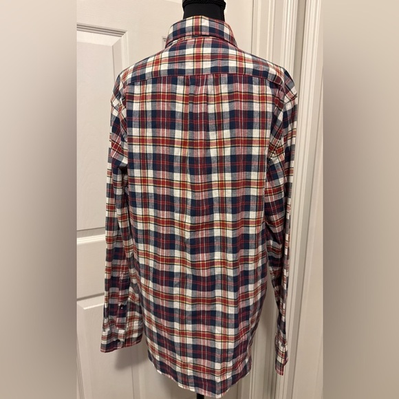 J. Crew Red and Blue Casual Button Down Shirt - Picture 4 of 8